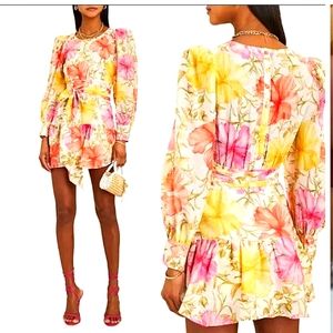 🫶LOVESHACK💋FANCY Teyana Floral Cotton-Silk Mini Dress summer 🌞